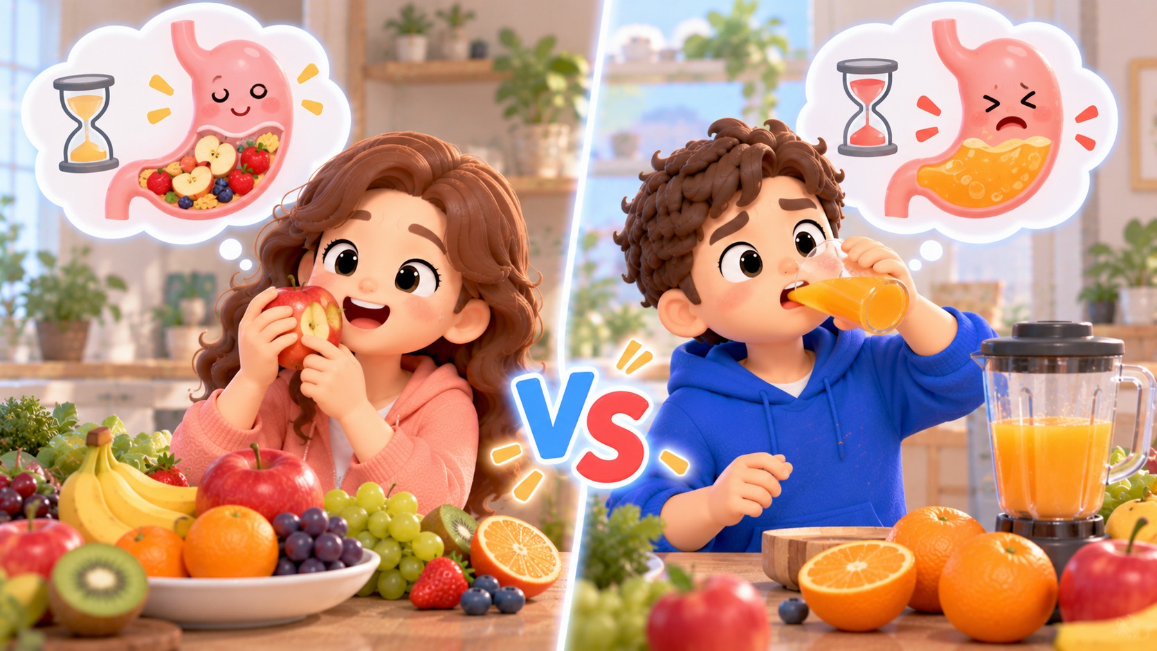 과일 주스 vs 생과일: 씹어 먹을 때 인슐린 분비 속도의 결정적 차이
