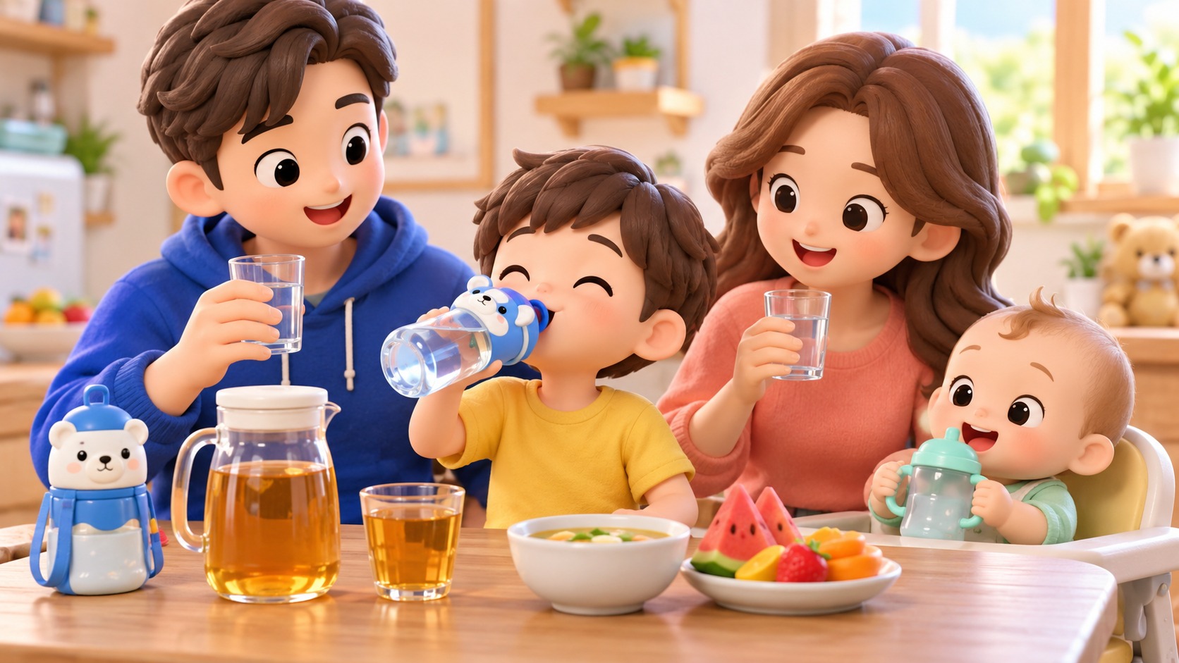 아이가 물을 잘 마시지 않을 때 자연스럽게 물을 마시게 하는 방법