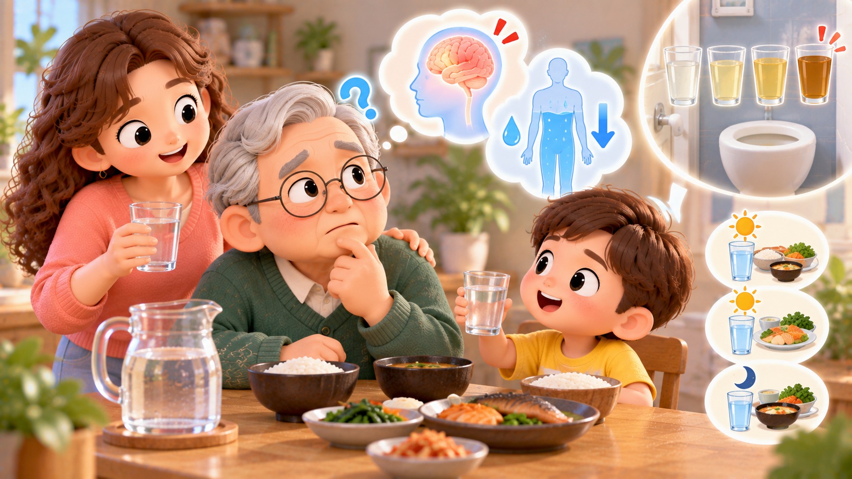 나이가 들수록 갈증을 잘 못 느끼는 이유와 수분 섭취 관리법